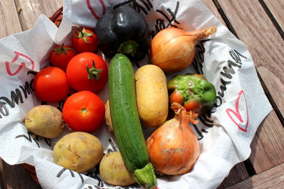 Fresh vegetables regional vegetable basket