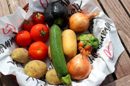 Fresh vegetables regional vegetable basket