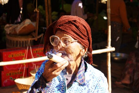 Market woman portrait travel photo