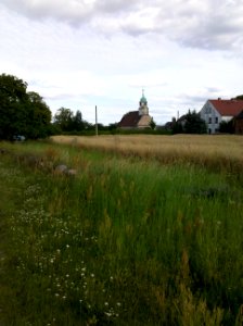 Kirche Weddin -Fernansicht von West- im August 2020