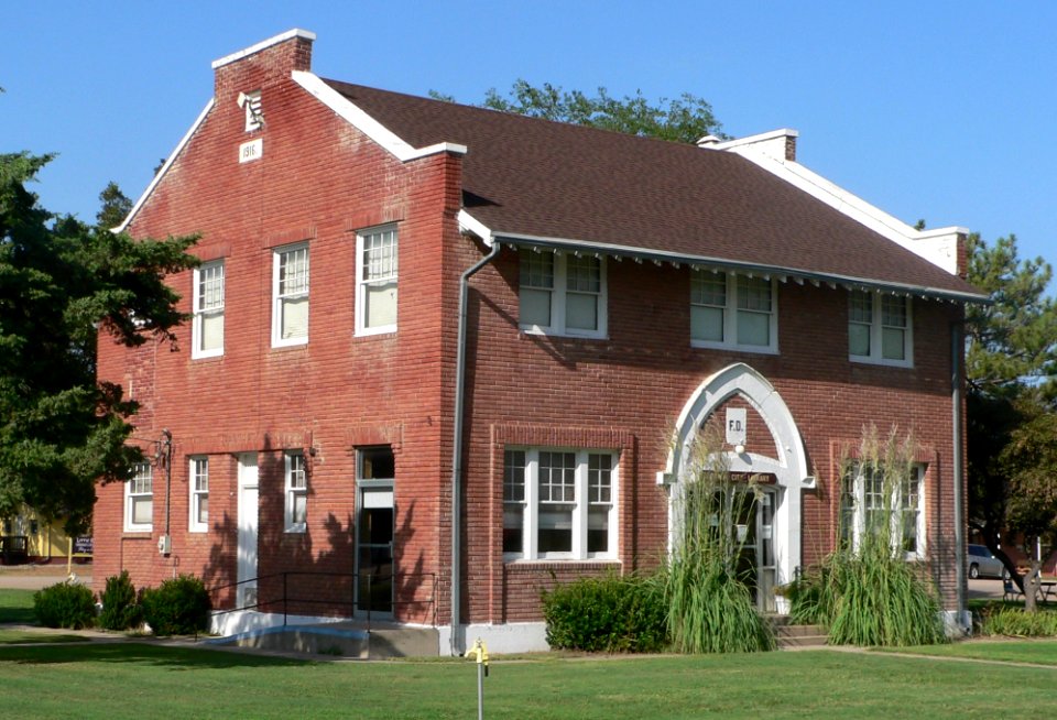 Kirwin, Kansas city hall from SW 1