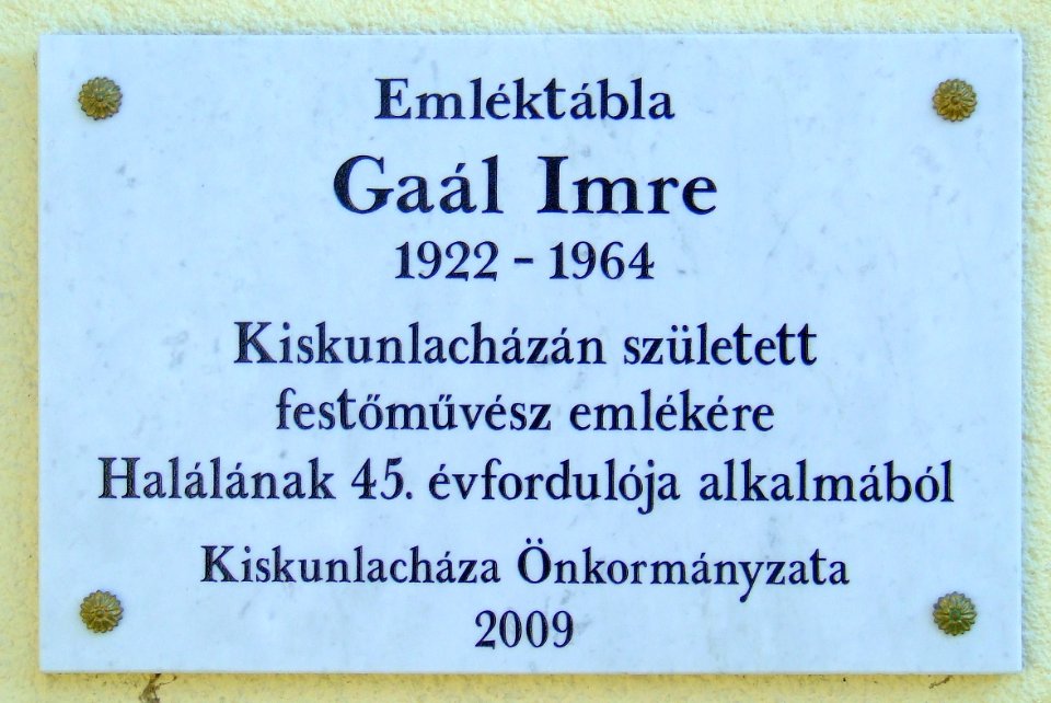 Kiskunlacháza Gaál Imre