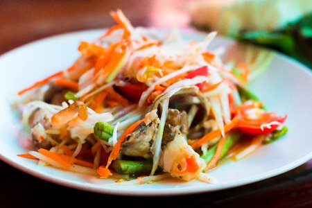 Asian papaya somtam