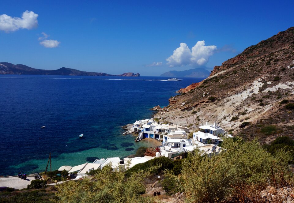 Sea mountains old village
