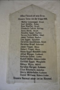 Kanton Bern - Grippetote 1918