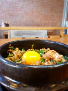 Ka-phrao mu (basil fried minced pork), no chilli ver, with rice & egg, Bangkok, 2018-02-06 (1)