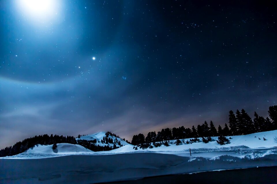 Star mountains lights