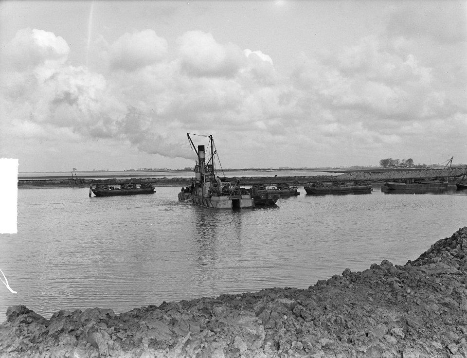Kampen Bouwput voor grote sluizen Zuidoostpolder, Bestanddeelnr 904-4485