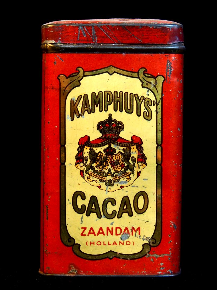 Kamphuys cacao Zaandam blikje 500gram bestemd voor Duitsland, foto1