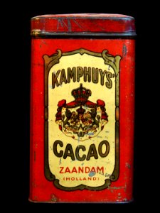 Kamphuys cacao Zaandam blikje 500gram bestemd voor Duitsland, foto1