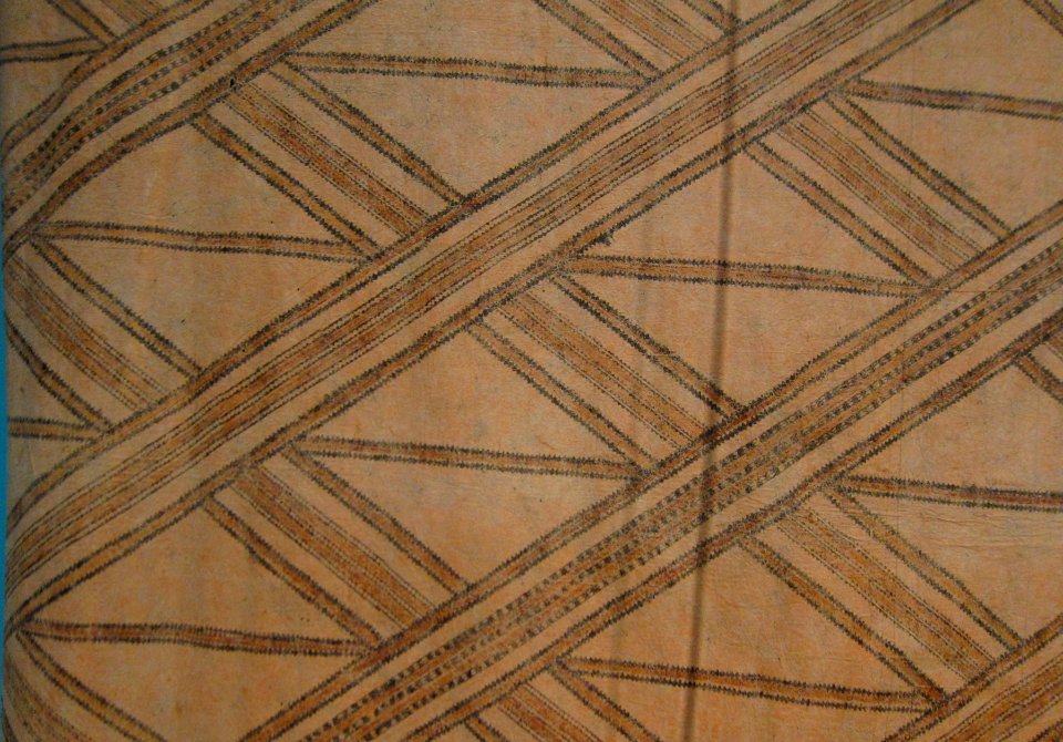 Kapa bed cover top sheet, Hawaiian Islands, Honolulu Museum of Art, 3957
