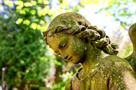 Sculpture tombstone close up
