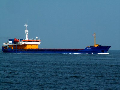 Kapitan Gusev approaching Port of Rotterdam