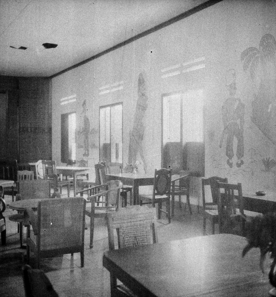 Kantine of mess met muurschilderingen, Bestanddeelnr 15430