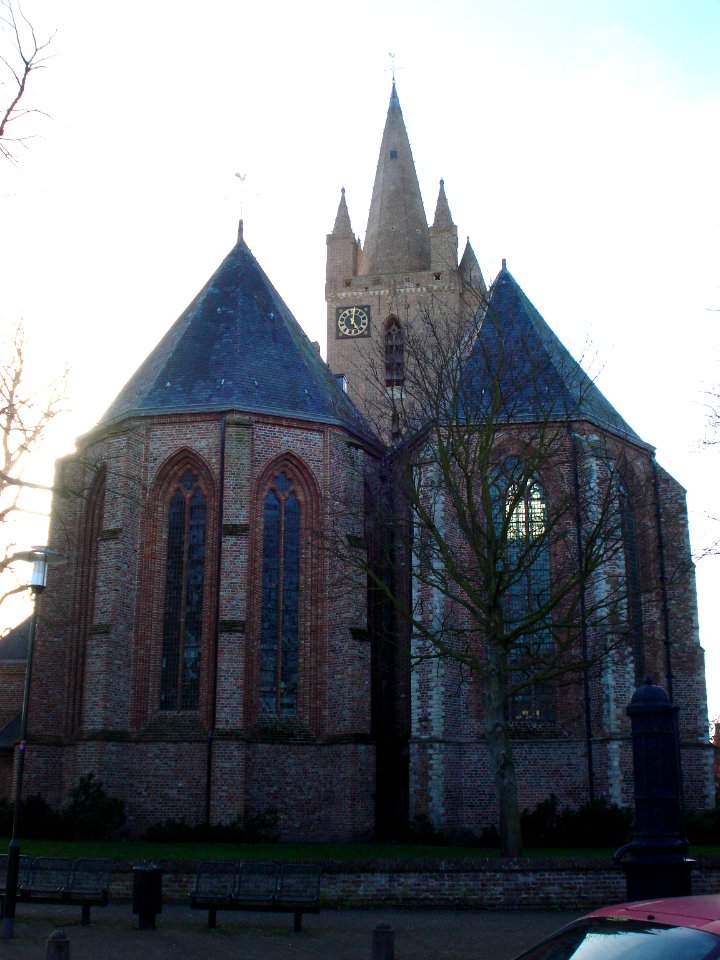 Kapelle (Zeeland NL) protestant church, backside