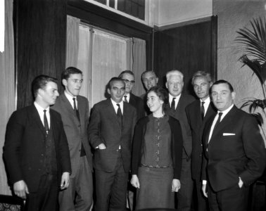 Kandidaten sportuitzending bekend gemaakt. V.l.n.r. Leo van Oudheusden (schoons, Bestanddeelnr 914-8145