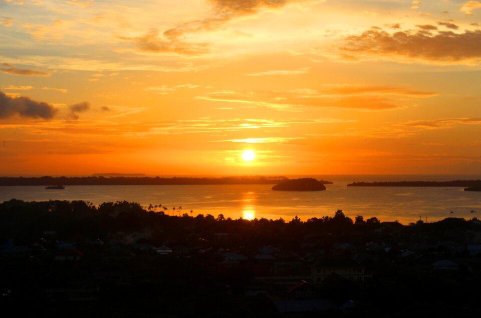 The natural scenery sunset kei islands
