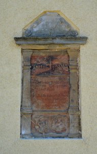 Kallmünz, Friedhof, Trauerhalle, Detail (4)