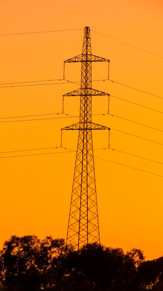 Tower sunset power