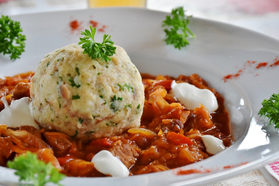 Herb sauerkraut bread dumplings