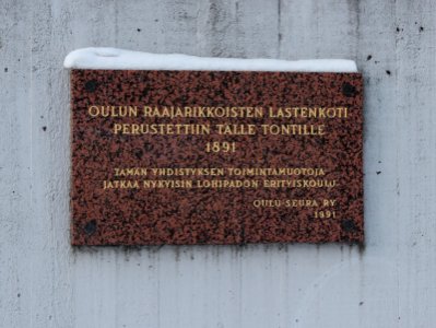 Kajaaninkatu 14 Plaque 20130316
