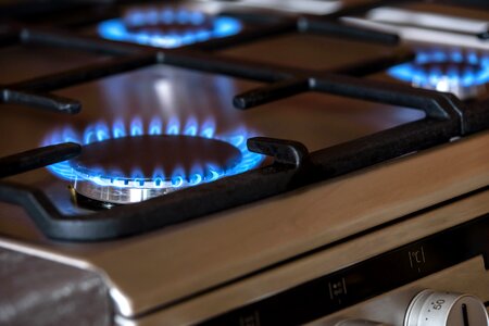 Blue oven cooking photo