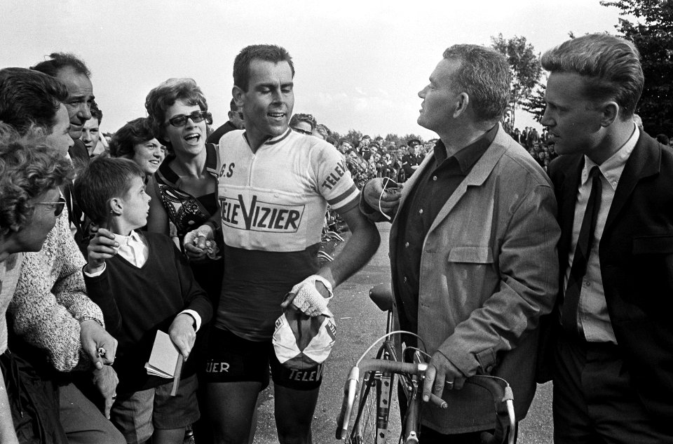 Kampioenschappen wielrennen profs te Beek, Jo de Roo met rechts Kees Pellenaars, Bestanddeelnr 918-0283