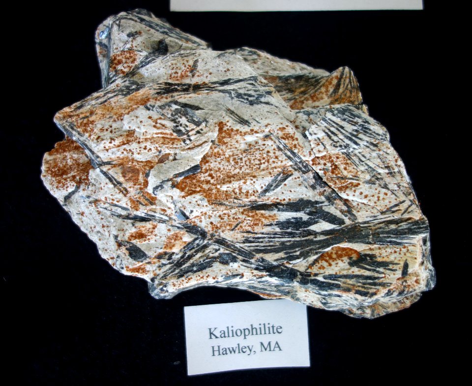 Kaliophilite from Hawley, MA - Southern Vermont Natural History Museum - DSC08496