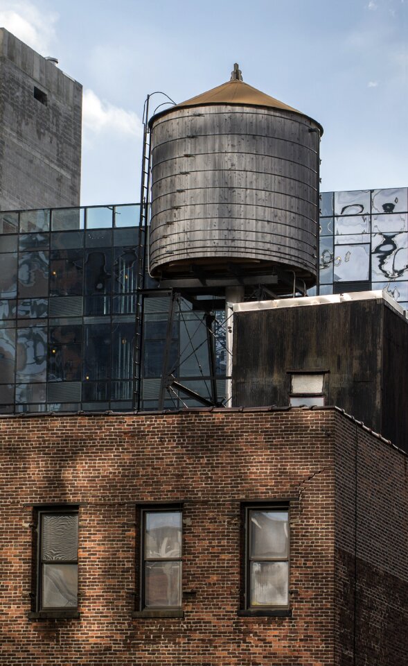 New york city water tank urban city