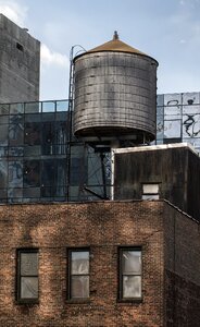 New york city water tank urban city