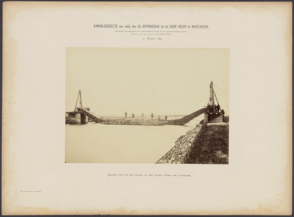Kanaalgedeelte van nabij den St. Antoniedijk tot de Oude Vecht te Nigtevecht. Zu, Bestanddeelnr 888