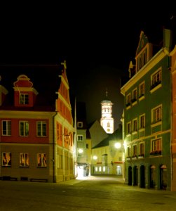Kalchstraße Memmingen nachts