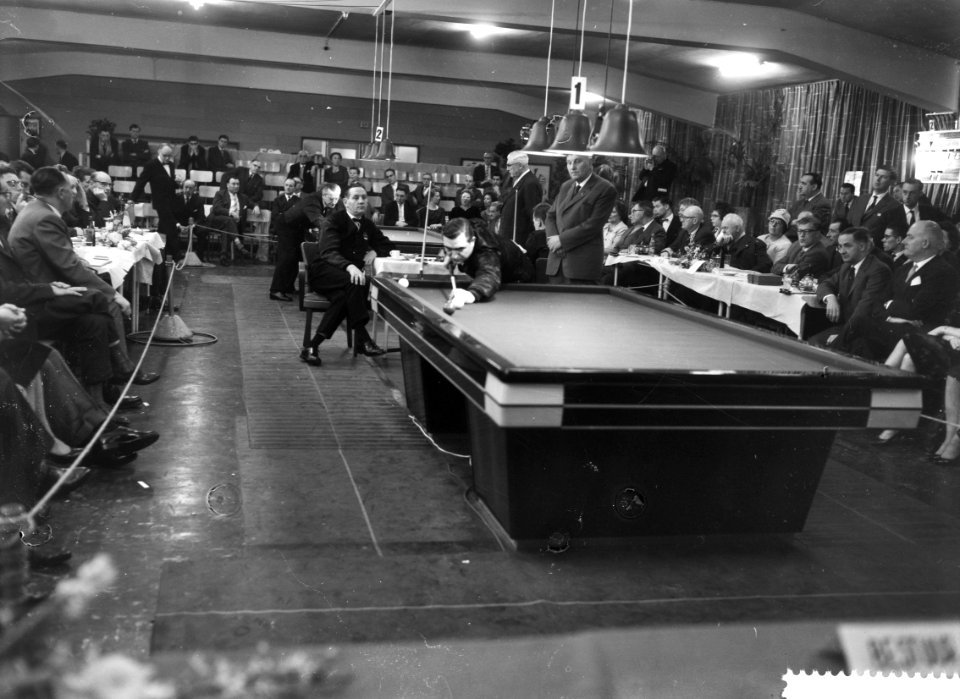 Kampioenschappen ereklasse bandstoten te Rotterdam, parti j tussen C. van Ooster, Bestanddeelnr 911-9797