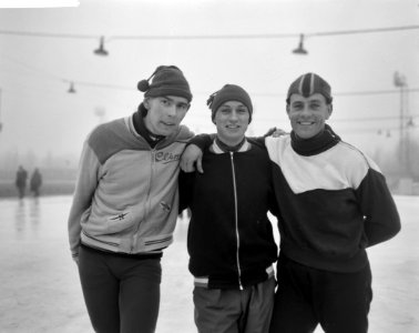Kampioenschap van Nederland schaatsen lange baan Jaap Edenbaan v.l.n.r. Vroege (, Bestanddeelnr 913-6263