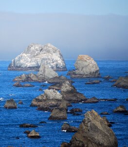 Ocean rocks blue