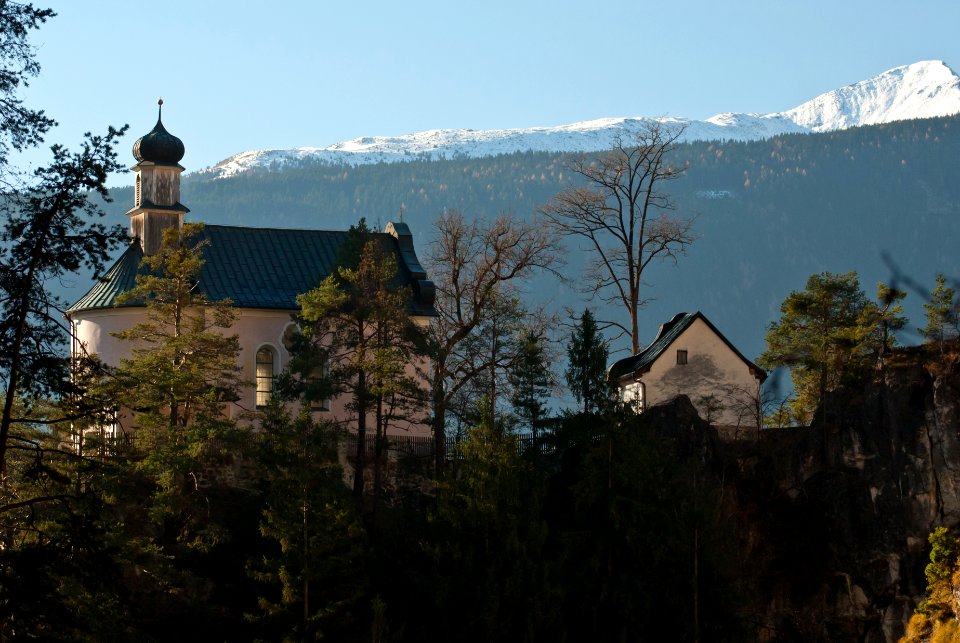 Kalvarienberg Zirl seen from Ehnbachklamm