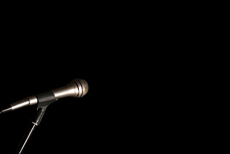 Mic stand black black microphone photo