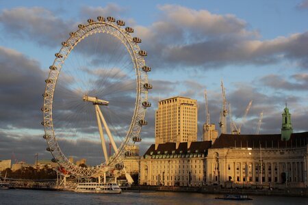 London ferris wheel thames photo