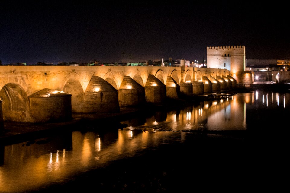 River light roman bridge