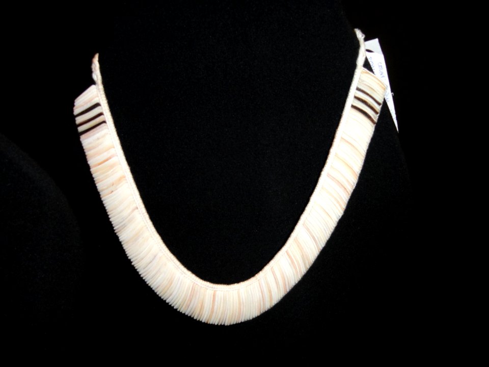 Kalapalo necklace - Memorial dos Povos Indígenas - Brasilia - DSC00578