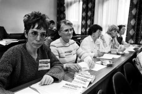 Kamercommissie SoZa, Voordeurdelerswet bijstandsvrouwen de publieke tribune, Bestanddeelnr 933-3087