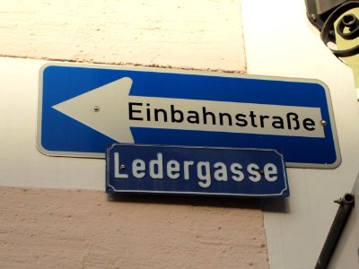 Kaufbeuren, Ledergasse Schild