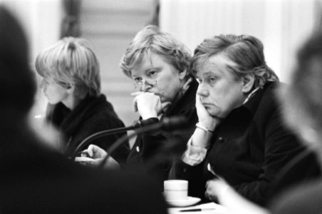 Kamercommissie emancipatiezaken sprak vandaag met staatssecr Kappeyne van de Cop, Bestanddeelnr 933-1523