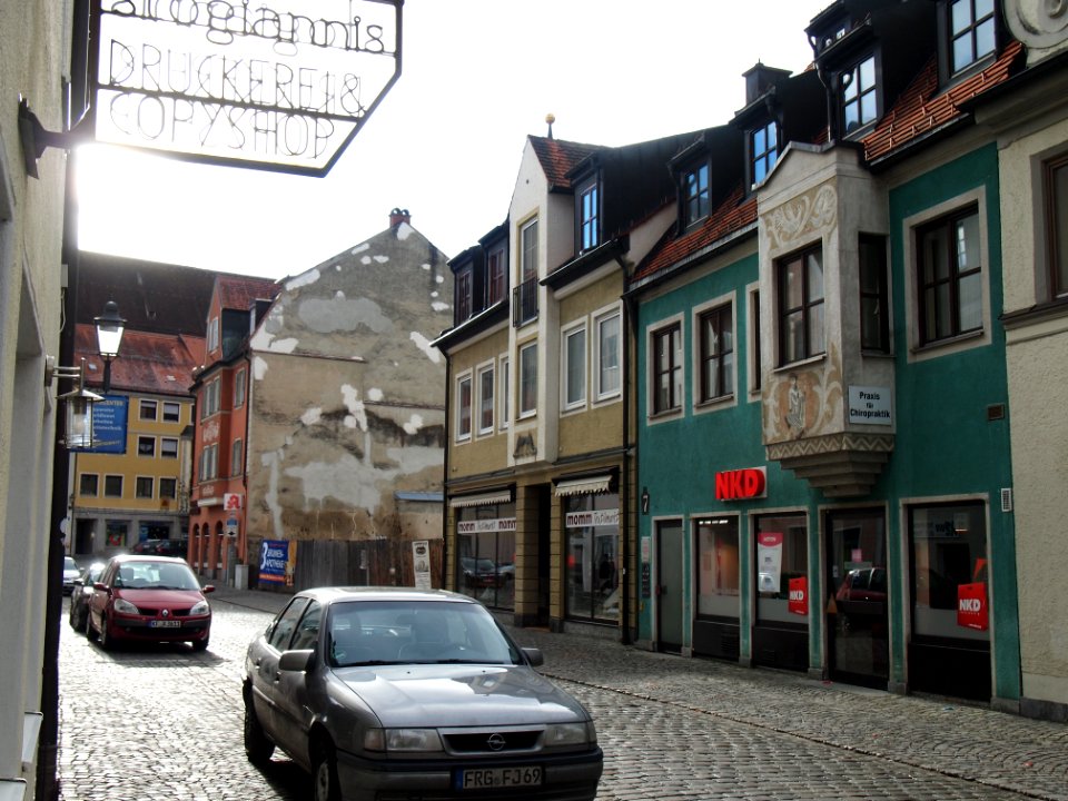 Kaufbeuren, Ledergasse Blick auf Bauluecke 2