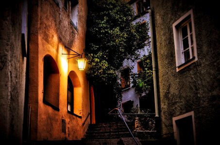 Stairs old town nighttime