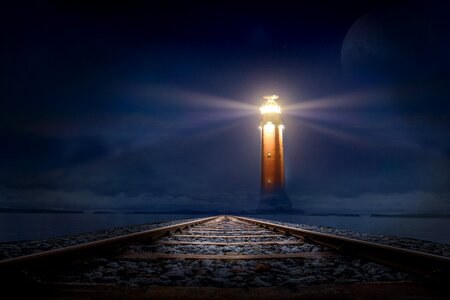 Gleise sea photomontage
