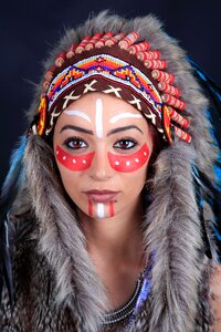 Portrait female indian head