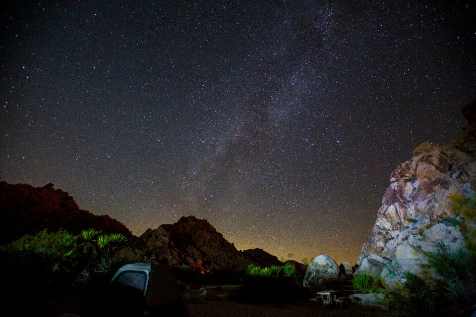 Night landscape way