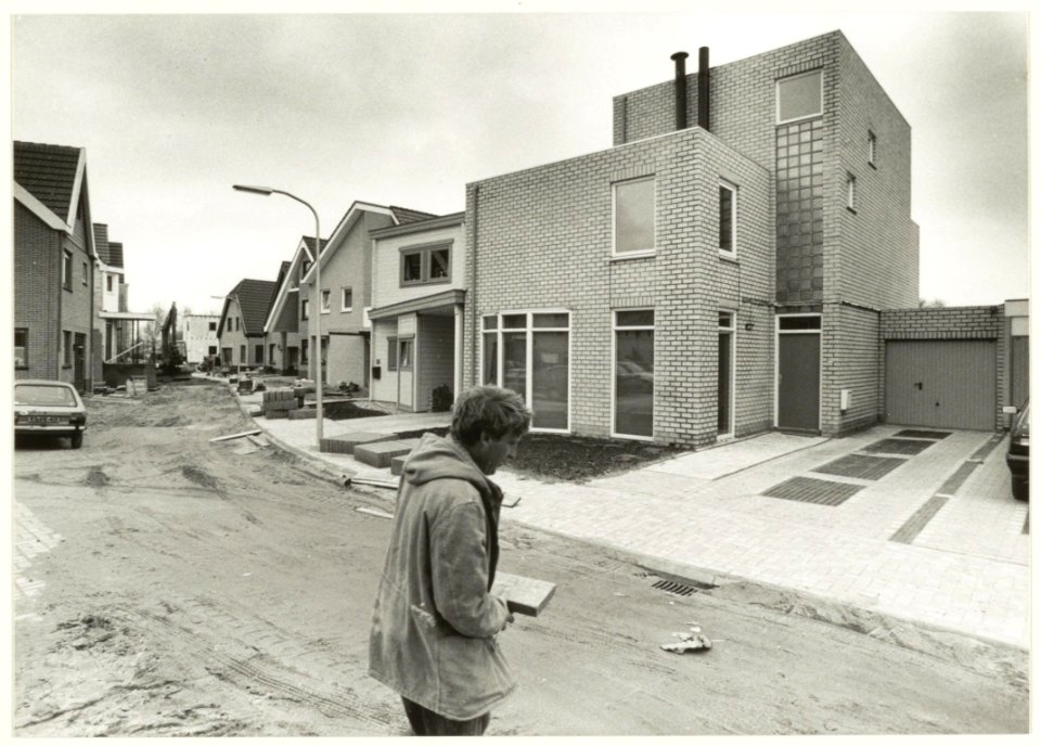 Kavels voor zelfbouwwoningen in de Zuiderpolder aan de Flint. NL-HlmNHA 54031760