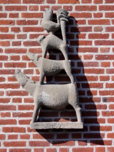 Katwijk (Cuijk, N-Br) sculptuur de Bremer stadsmuzikanten, Gerard Bruning